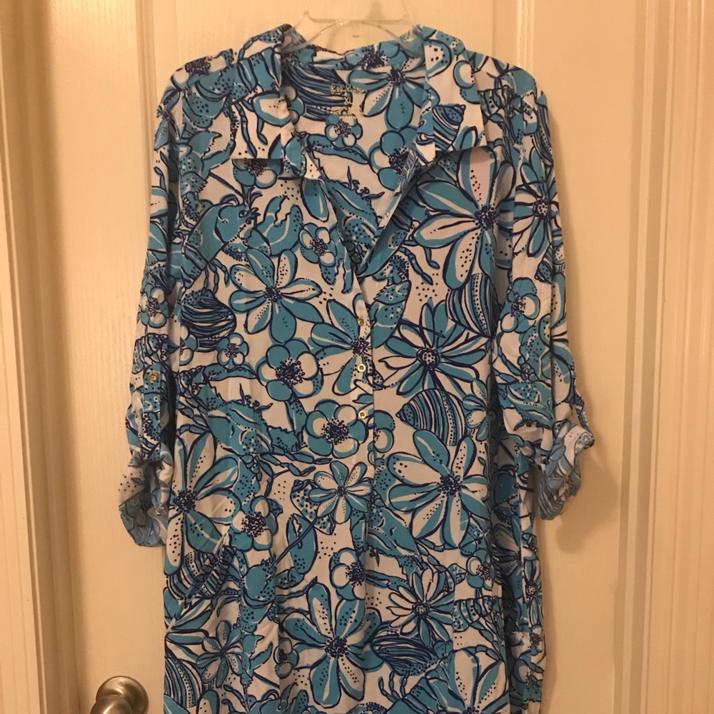 Lily Pulitzer Lilith Tunic dress XL Coronado crab